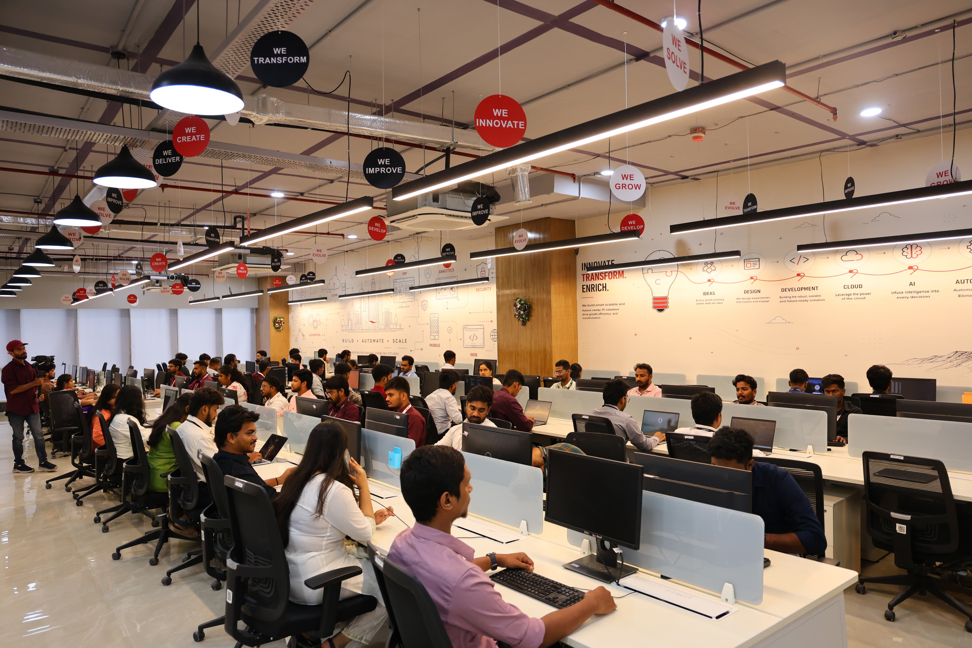 OZRIT — a top fintech app development company in India — engineering team at the Hyderabad office