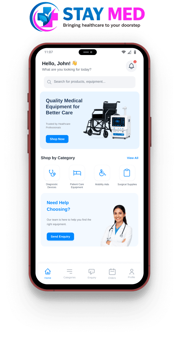 Stay Med product screens